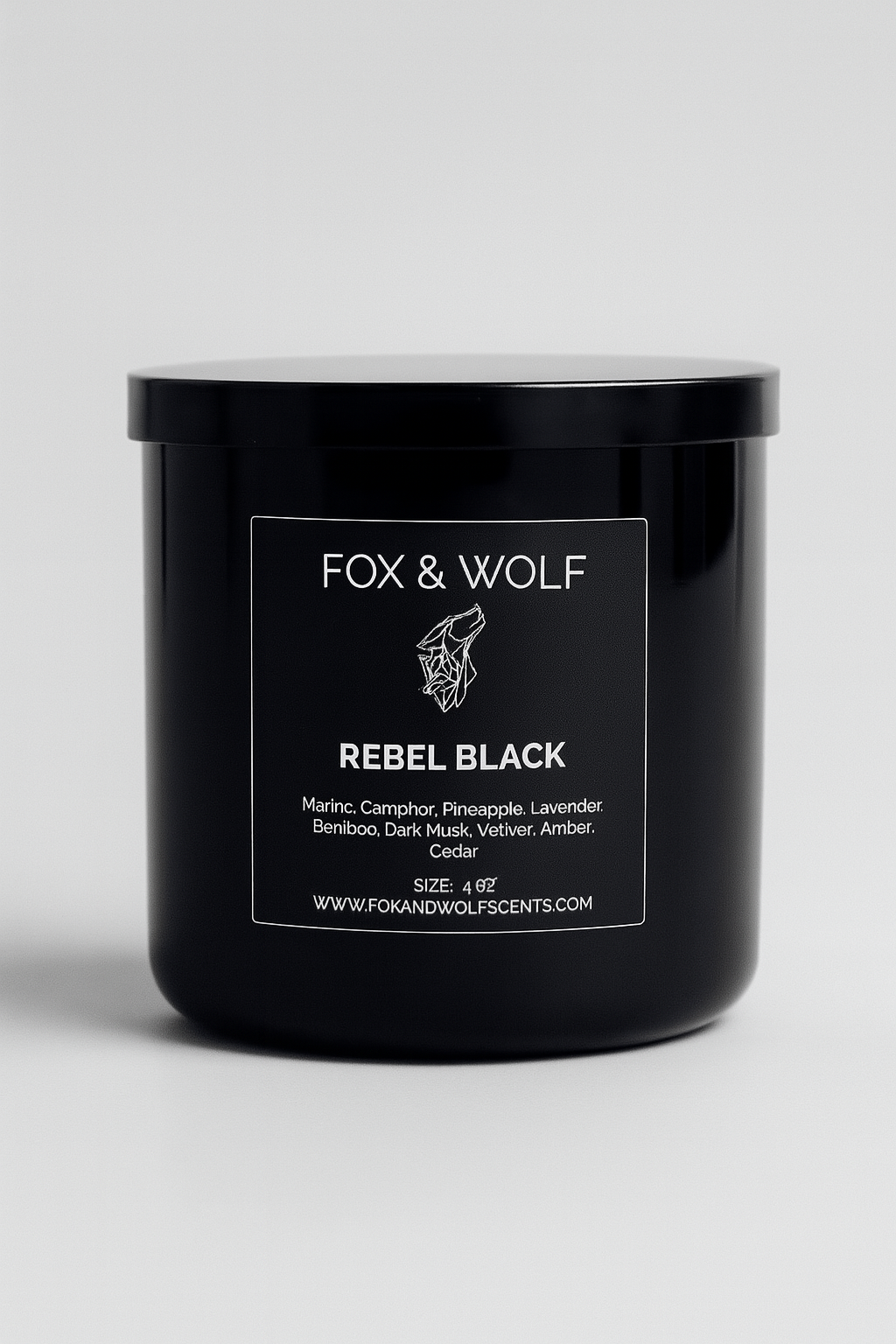 Rebel Black Large Candle