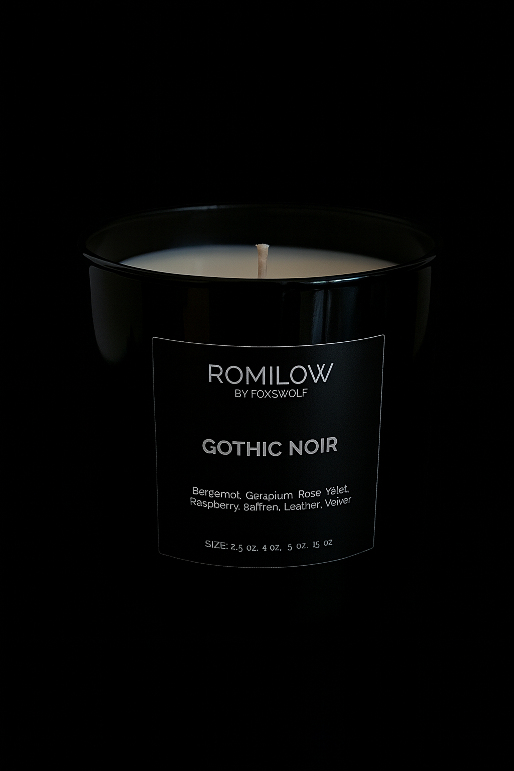 Gothic Noir Medium Candle