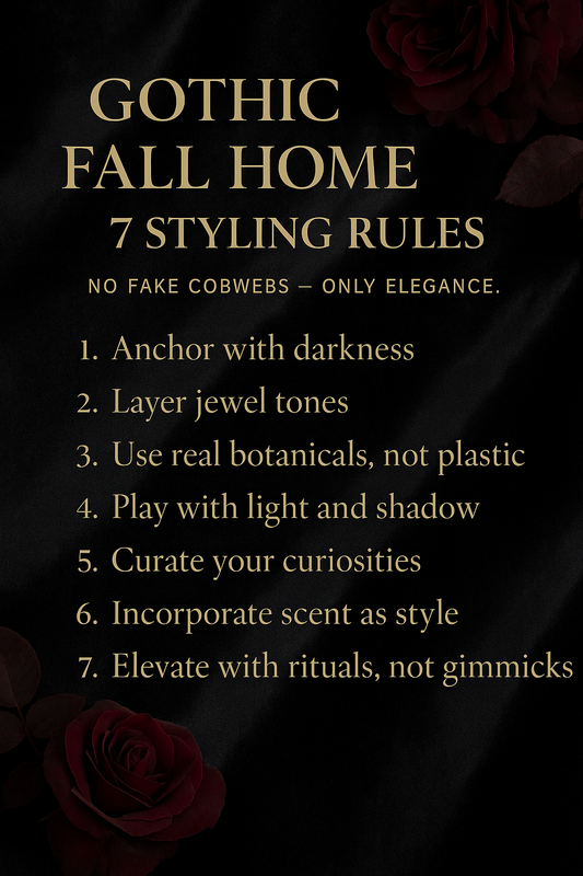 Gothic Fall Home: The 7 Styling Rules (No Fake Cobwebs)
