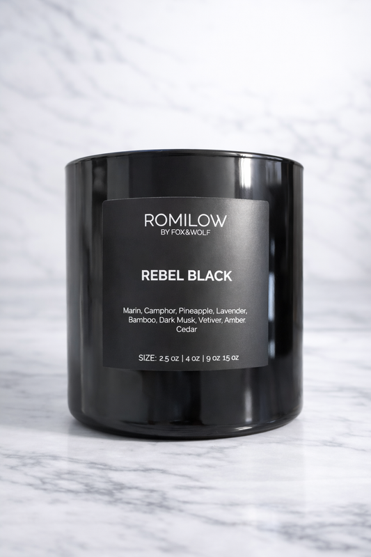 Rebel Black Medium Candle